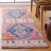 SAFAVIEH Classic Vintage Collection Area Rug – 5′ x 8′, Blue & Rust, Handmade Boho Tribal Distressed, Ideal for High Traffic Areas in Living Room, Bedroom (CLV208M)(Blue/Rust)