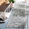 SAFAVIEH Courtyard Collection 8′ x 10′ Grey/Black CY8444 Indoor/ Outdoor Waterproof Easy Cleaning Patio Backyard Mudroom Area Rug(Grey/Black)