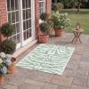 SAFAVIEH Courtyard Collection 8′ x 10′ Grey/Black CY8444 Indoor/ Outdoor Waterproof Easy Cleaning Patio Backyard Mudroom Area Rug(Ivory/Green)
