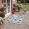 SAFAVIEH Courtyard Collection 8′ x 11′ Grey / Aqua CY8533 Indoor/ Outdoor Waterproof Easy Cleaning Patio Backyard Mudroom Area Rug(Grey/Aqua)
