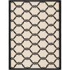 SAFAVIEH Courtyard Collection 8′ x 11′ Navy/Beige CY6009 Trellis Indoor/ Outdoor Waterproof Easy-Cleaning Patio Backyard Mudroom Area-Rug(Beige/Black)