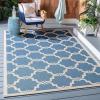 SAFAVIEH Courtyard Collection 8′ x 11′ Navy/Beige CY6009 Trellis Indoor/ Outdoor Waterproof Easy-Cleaning Patio Backyard Mudroom Area-Rug(Blue/Beige)