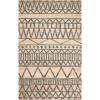 SAFAVIEH Kilim Collection Area Rug – 5′ x 8′, Blue & Beige, Handmade Moroccan Boho Jute & Cotton, Ideal for High Traffic Areas in Living Room, Bedroom (KLM752H)(Natural/Charcoal)