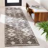 SAFAVIEH Kilim Collection Area Rug – 5′ x 8′, Grey & Ivory, Handmade Moroccan Boho Rustic Cotton, Ideal for High Traffic Areas in Living Room, Bedroom (KLM851F)(Brown/Ivory)