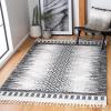 SAFAVIEH Moroccan Tassel Shag Collection Area Rug – 5’5″ x 7’7″, Ivory & Black, 0.75-inch Thick Ideal for High Traffic Areas in Living Room, Bedroom (MTS483A)