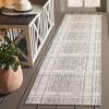 SAFAVIEH Outdoor Area Rug 8×10 – Beach House Collection – Large – Modern Design, Grey & Ivory, Weather Resistant, Non-Shedding & Easy Cleaning, Ideal for Patio, Backyard, Deck, Dining Space (BHS412F)(Grey/Ivory)