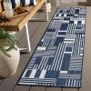 SAFAVIEH Outdoor Area Rug 8×10 – Beach House Collection – Large – Modern Design, Navy & Ivory, Weather Resistant, Non-Shedding & Easy Cleaning, Ideal for Patio, Backyard, Deck, Dining Space (BHS402N)(Navy/Ivory)