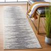 SAFAVIEH Tulum Collection Area Rug – 5’5″ x 7’7″, Dark Grey & Ivory, Moroccan Boho Stripe Design, Non-Shedding & Easy to Clean, Ideal for Living Room, Bedroom, Dining Space (TUL638F)(Dark Grey/Ivory)