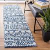 SAFAVIEH Tunisia Collection Area Rug – 5’3″ x 7’7″, Navy & Ivory, Moroccan Tribal Design, Non-Shedding & Easy Care, Ideal for High Traffic Areas in Living Room, Bedroom (TUN739N)(Navy/Ivory)