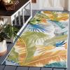 SAFAVIEH Washable Rug Outdoor Barbados Collection – 5’3″ x 7’6″, Gold & Green, Non-Shedding & Easy to Clean, Ideal for Patio, Backyard, Mudroom (BAR520C)(Gold/Green)