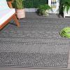 SAFAVIEH Washable Rug Outdoor Beach House Collection – 8′ x 10′, Charcoal & Grey, Non-Shedding & Easy to Clean, Ideal for Patio, Backyard, Mudroom (BHS288H)(Charcoal/Grey)