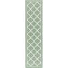SAFAVIEH Washable Rug Outdoor Bermuda Collection – 8′ x 10′, Ivory & Charcoal, Non-Shedding & Easy to Clean, Ideal for Patio, Backyard, Mudroom (BMU810A)(Green/Ivory)