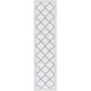 SAFAVIEH Washable Rug Outdoor Bermuda Collection – 8′ x 10′, Ivory & Charcoal, Non-Shedding & Easy to Clean, Ideal for Patio, Backyard, Mudroom (BMU810A)(Ivory/Blue)