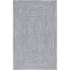 SAFAVIEH Washable Rug Outdoor Braided Collection – 8′ x 10′, Grey & Ivory, Handmade & Reversible, Non-Shedding & Easy to Clean, Ideal for Patio, Backyard, Mudroom (BRA201F)(Dark Blue/Ivory)