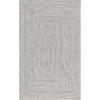 SAFAVIEH Washable Rug Outdoor Braided Collection – 8′ x 10′, Grey & Ivory, Handmade & Reversible, Non-Shedding & Easy to Clean, Ideal for Patio, Backyard, Mudroom (BRA201F)(Grey/Ivory)