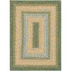 SAFAVIEH Washable Rug Outdoor Braided Collection – 8′ x 10′, Rust & Multi, Handmade & Reversible, Non-Shedding & Easy to Clean, Ideal for Patio, Backyard, Mudroom (BRD303A)(Brown/Dark Green)
