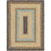 SAFAVIEH Washable Rug Outdoor Braided Collection – 8′ x 10′, Rust & Multi, Handmade & Reversible, Non-Shedding & Easy to Clean, Ideal for Patio, Backyard, Mudroom (BRD303A)(Brown/Navy)