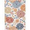 SAFAVIEH Washable Rug Outdoor Cabana Collection – 6’7″ Square, Cream & Red, Non-Shedding & Easy to Clean, Ideal for Patio, Backyard, Mudroom (CBN833A)(Creme/Red)