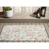 SAFAVIEH Washable Rug Outdoor Cabana Collection – 8′ x 10′, Green & Pink, Non-Shedding & Easy to Clean, Ideal for Patio, Backyard, Mudroom (CBN486Y)(Green/Pink)