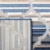 SAFAVIEH Washable Rug Outdoor Cabana Collection – 8′ x 10′, Grey & Ivory, Non-Shedding & Easy to Clean, Ideal for Patio, Backyard, Mudroom (CBN333F)(Blue/Grey)