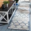 SAFAVIEH Washable Rug Outdoor Cabana Collection – 8′ x 10′, Grey & Ivory, Non-Shedding & Easy to Clean, Ideal for Patio, Backyard, Mudroom (CBN333F)(Grey/Blue)