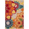 SAFAVIEH Washable Rug Outdoor Cabana Collection – 8′ x 10′, Ivory & Orange, Non-Shedding & Easy to Clean, Ideal for Patio, Backyard, Mudroom (CBN328A)(Ivory/Orange)
