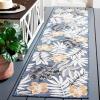 SAFAVIEH Washable Rug Outdoor Cabana Collection – 9′ x 12′, Blue & Grey, Non-Shedding & Easy to Clean, Ideal for Patio, Backyard, Mudroom (CBN405M)(Blue/Grey)