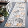 SAFAVIEH Washable Rug Outdoor Cabana Collection – 9′ x 12′, Blue & Grey, Non-Shedding & Easy to Clean, Ideal for Patio, Backyard, Mudroom (CBN405M)(Grey/Ivory)