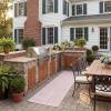 SAFAVIEH Washable Rug Outdoor Courtyard Collection – 10′ x 14′, Grey, Non-Shedding & Easy Cleaning, Ideal for Patio, Backyard, Mudroom (CY8520-36811)(Soft Pink)
