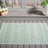 SAFAVIEH Washable Rug Outdoor Courtyard Collection – 5’3″ x 7’7″, Black & Grey, Non-Shedding & Easy Cleaning, Ideal for Patio, Backyard, Mudroom (CY8196-37612)(Beige/Green)