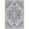 SAFAVIEH Washable Rug Outdoor Courtyard Collection – 8′ x 10′, Beige & Blue, Non-Shedding & Easy Cleaning, Ideal for Patio, Backyard, Mudroom (CYS6000-233)(Beige/Blue)