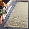 SAFAVIEH Washable Rug Outdoor Courtyard Collection – 8′ x 10′, Beige & Red, Non-Shedding & Easy Cleaning, Ideal for Patio, Backyard, Mudroom, DIning Space (CY6235-23812)(Dark Green/Beige)
