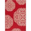 SAFAVIEH Washable Rug Outdoor Courtyard Collection – 8′ x 10′, Black & Beige, Non-Shedding & Easy Cleaning, Ideal for Patio, Backyard, Mudroom (CYS6008-256)(Red/Beige)