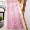 SAFAVIEH Washable Rug Outdoor Courtyard Collection – 8′ x 11′, Light Grey & Blue, Non-Shedding & Easy Cleaning, Ideal for Patio, Backyard, Mudroom (CY8736-36812)(Light Grey/Fuchsia)