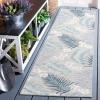 SAFAVIEH Washable Rug Outdoor Sunrise Collection – 8′ x 10′, Ivory & Blue Gold, Non-Shedding & Easy to Clean, Ideal for Patio, Backyard, Mudroom (SUN675A)(Grey/Blue Ivory)