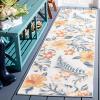 SAFAVIEH Washable Rug Outdoor Sunrise Collection – 8′ x 10′, Ivory & Rust Blue, Non-Shedding & Easy to Clean, Ideal for Patio, Backyard, Mudroom (SUN671C)(Ivory/Rust Blue)