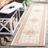 SAFAVIEH Washable Rug Outdoor Sunrise Collection – 8′ x 10′, Ivory & Rust Sage, Non-Shedding & Easy to Clean, Ideal for Patio, Backyard, Mudroom (SUN620A)(Ivory/Rust Sage)