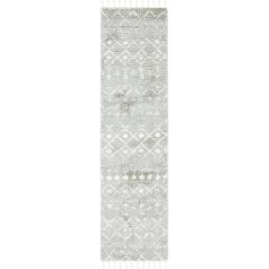 SAFAVIEH Area Rug 8×10 – Berber Fringe Shag Collection – Large – Cream & Dark Grey, Moroccan Design, Non-Shedding & Easy Cleaning, Thick Pile, Ideal for Living Room, Bedroom, Dining Space (BFG516A)(Sage/Ivory)