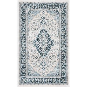 SAFAVIEH Area Rug 8×10 – Casablanca Collection – Large – Ivory & Black, Handmade Wool, Moroccan Boho Trellis Design, Ideal for Living Room, Bedroom, Dining Space (CSB987A)(Cream/Dark Blue)