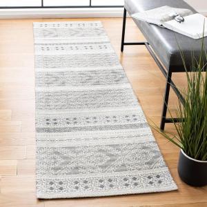 SAFAVIEH Area Rug 8×10 – Classic Vintage Collection – Large – Grey, Handmade, Moroccan Boho Design, Ideal for Living Room, Bedroom, Office, Dining Space (CLV717F)(Grey)