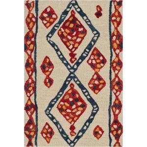 SAFAVIEH Aspen Collection Accent Rug – 4′ x 6′, Green & Ivory, Handmade Moroccan Boho Tribal Wool, Ideal for High Traffic Areas in Entryway, Living Room, Bedroom (APN702Y)(Ivory/Multi)