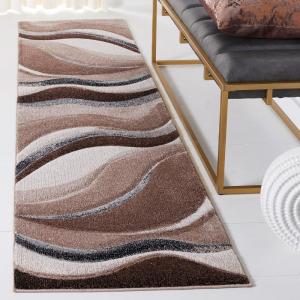 SAFAVIEH Casablanca Collection Accent Rug – 4′ x 6′, Ivory & Grey, Handmade Moroccan Boho Cotton Fringe, Ideal for High Traffic Areas in Entryway, Living Room, Bedroom (CSB464A)(Brown/Ivory)