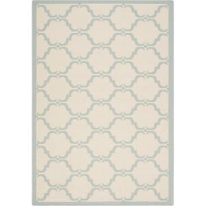 SAFAVIEH Courtyard Collection 8′ x 11′ Navy/Beige CY6009 Trellis Indoor/ Outdoor Waterproof Easy-Cleaning Patio Backyard Mudroom Area-Rug(Beige/Aqua)
