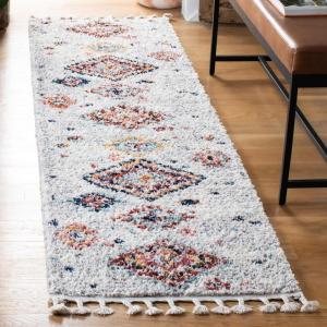 SAFAVIEH Morocco Collection Accent Rug – 4′ x 6′, Ivory & Multi, Moroccan Boho Tribal Design, Non-Shedding & Easy Care, Ideal for High Traffic Areas in Entryway, Living Room, Bedroom (MRC954A)(Ivory/Multi)