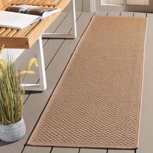 SAFAVIEH Washable Rug Outdoor Atrium Sisal Collection – 5’3″ x 7’6″, Beige, Non-Shedding & Easy to Clean, Ideal for Patio, Backyard, Mudroom (ATM100B)(Beige)