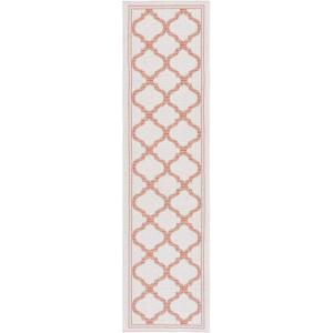 SAFAVIEH Washable Rug Outdoor Bermuda Collection – 8′ x 10′, Ivory & Charcoal, Non-Shedding & Easy to Clean, Ideal for Patio, Backyard, Mudroom (BMU810A)(Ivory/Rust)