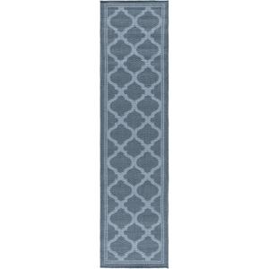SAFAVIEH Washable Rug Outdoor Bermuda Collection – 8′ x 10′, Ivory & Charcoal, Non-Shedding & Easy to Clean, Ideal for Patio, Backyard, Mudroom (BMU810A)(Navy)