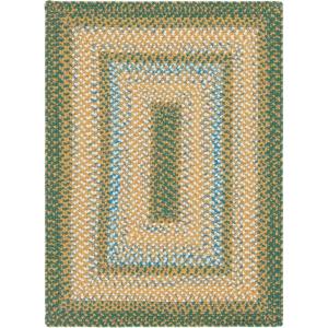 SAFAVIEH Washable Rug Outdoor Braided Collection – 8′ x 10′, Rust & Multi, Handmade & Reversible, Non-Shedding & Easy to Clean, Ideal for Patio, Backyard, Mudroom (BRD303A)(Brown/Dark Green)