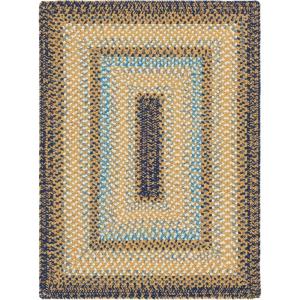 SAFAVIEH Washable Rug Outdoor Braided Collection – 8′ x 10′, Rust & Multi, Handmade & Reversible, Non-Shedding & Easy to Clean, Ideal for Patio, Backyard, Mudroom (BRD303A)(Brown/Navy)