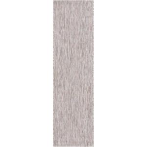 SAFAVIEH Washable Rug Outdoor Courtyard Collection – 10′ x 14′, Grey, Non-Shedding & Easy Cleaning, Ideal for Patio, Backyard, Mudroom (CY8520-36811)(Ivory/Beige Grey)